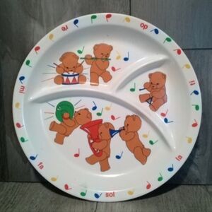 Vintage Anacapa Melamine Ware Plate 1987 Musical Bears